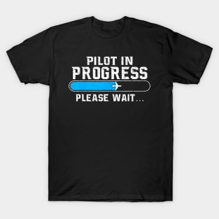 Pilot In Progress Airline Pilot Aviation Aircraft Lover T-Shirt